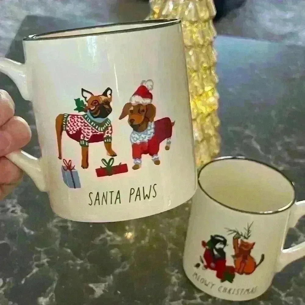 Set of two animal Christmas Mugs - Picture 5 of 5